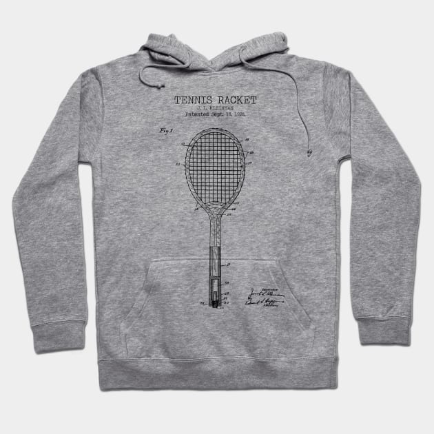 TENNIS RACKET patent Hoodie by Dennson Creative